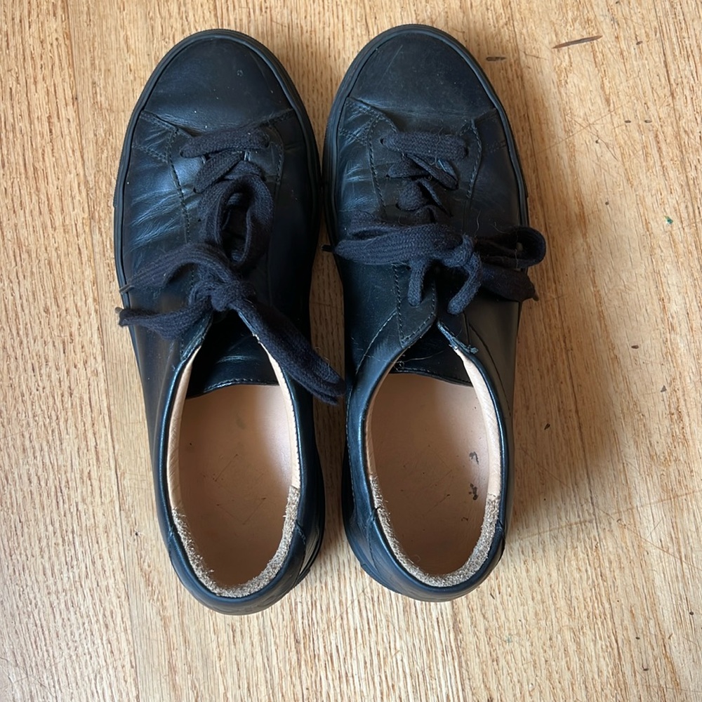 Black leather koia sneakers